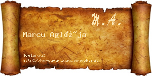 Marcu Aglája névjegykártya